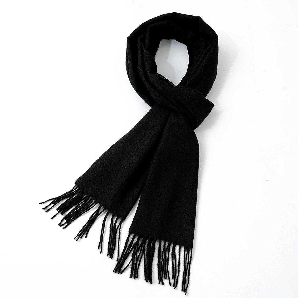 Muffler Men Wool - Syal Pria Warna Solid, Bahan Imitasi