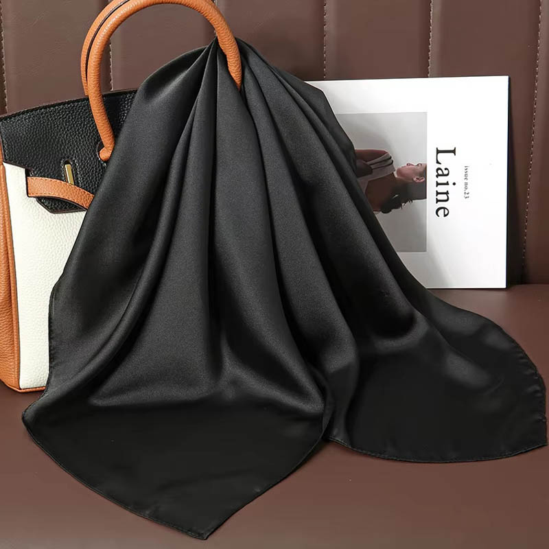 Syal Segi Empat Sutra Warna So - Scarf Silk Square ulasan dan harga