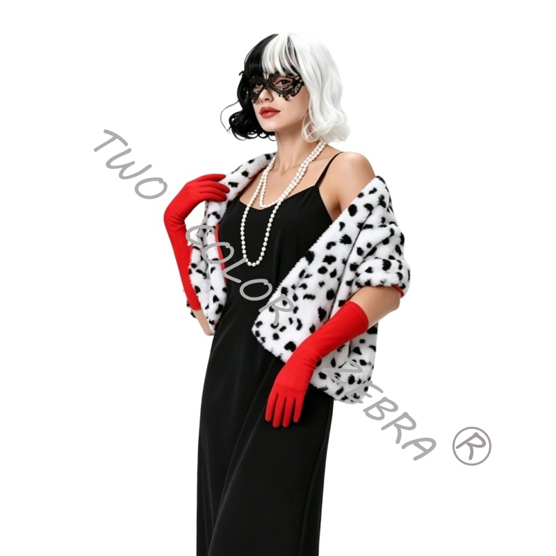 Kostum Cosplay Cruella Deville - Face Scarf Mask ulasan dan harga