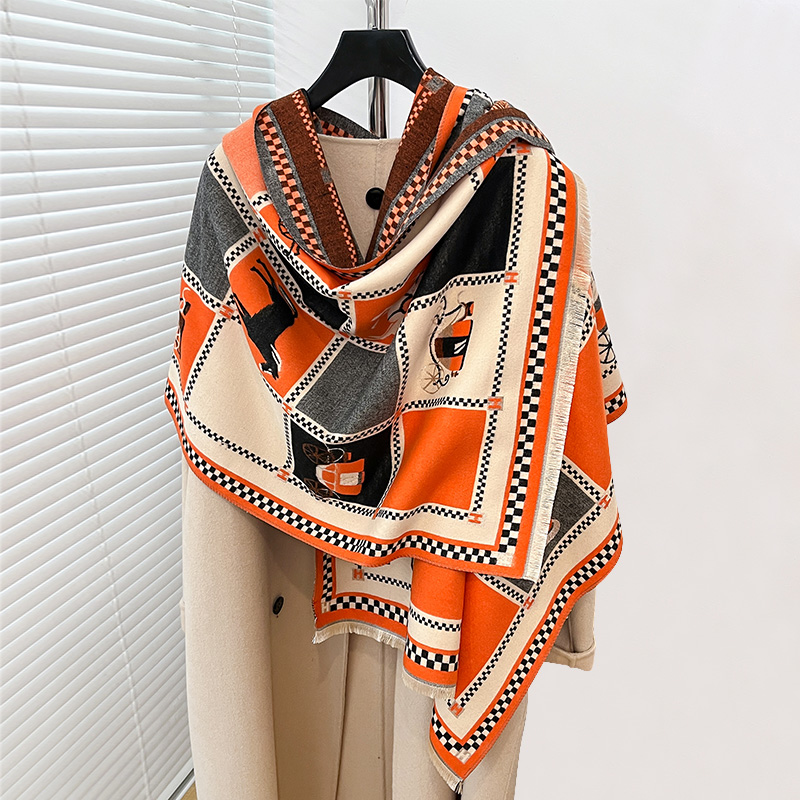 Ponco Kasmir Mewah Hangat untu - Woven Scarf Blanket ulasan dan harga