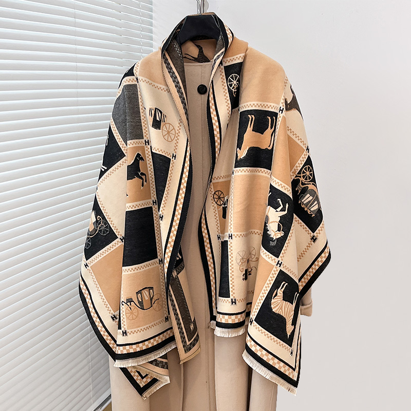 Ponco Kasmir Mewah Hangat untu - Woven Scarf Blanket ulasan dan harga